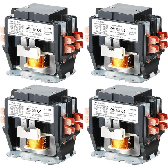 Other | 4 Pack Carrier Hvac Motor Contactor 12v 30 Amp Coil 2 Pole ...